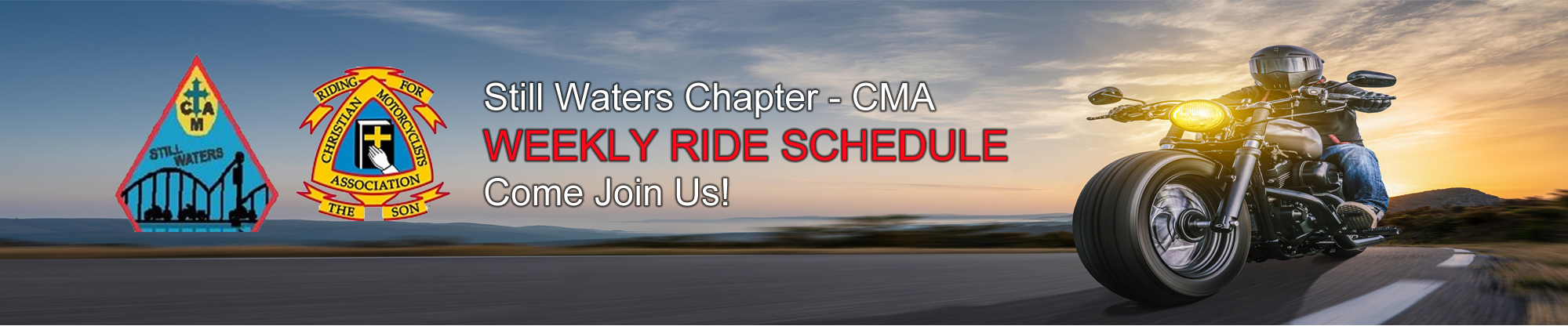 Still Waters Chapter - CMA Weekly Ride Schedule. Join Us!